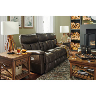 Messina leather power reclining sofa with power discount headrests